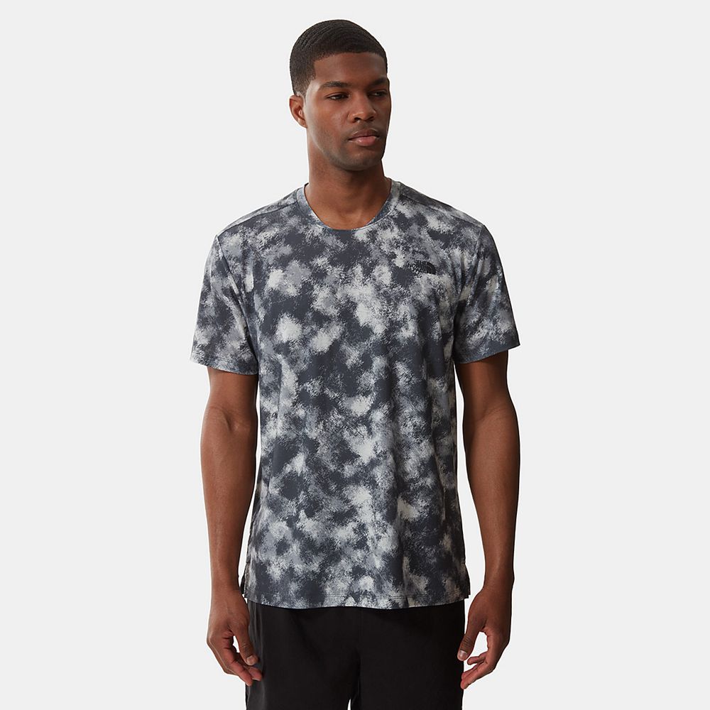 The North Face T-Shirts Mens Australia - The North Face Printed Wander Short-Sleeve Grey Camo Print